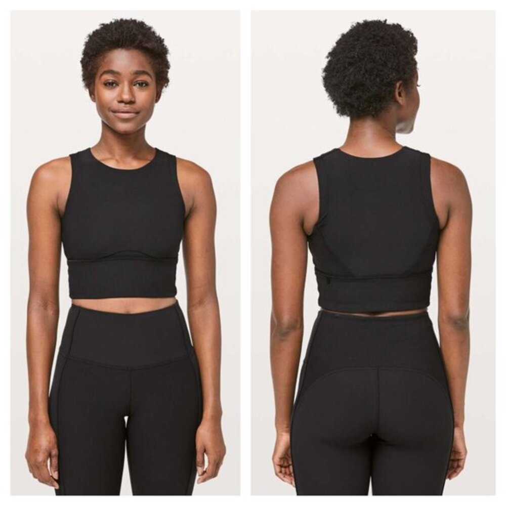 Lululemon Kick Serve Bra Texture 8 Black